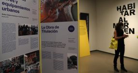 Exposición de la XII Bienal Iberoamericana de Arquitectura y Urbanismo en el Museo de San Idelfonso de Ciudad de México, el 23 de septiembre. EFE/ALEX CRUZ