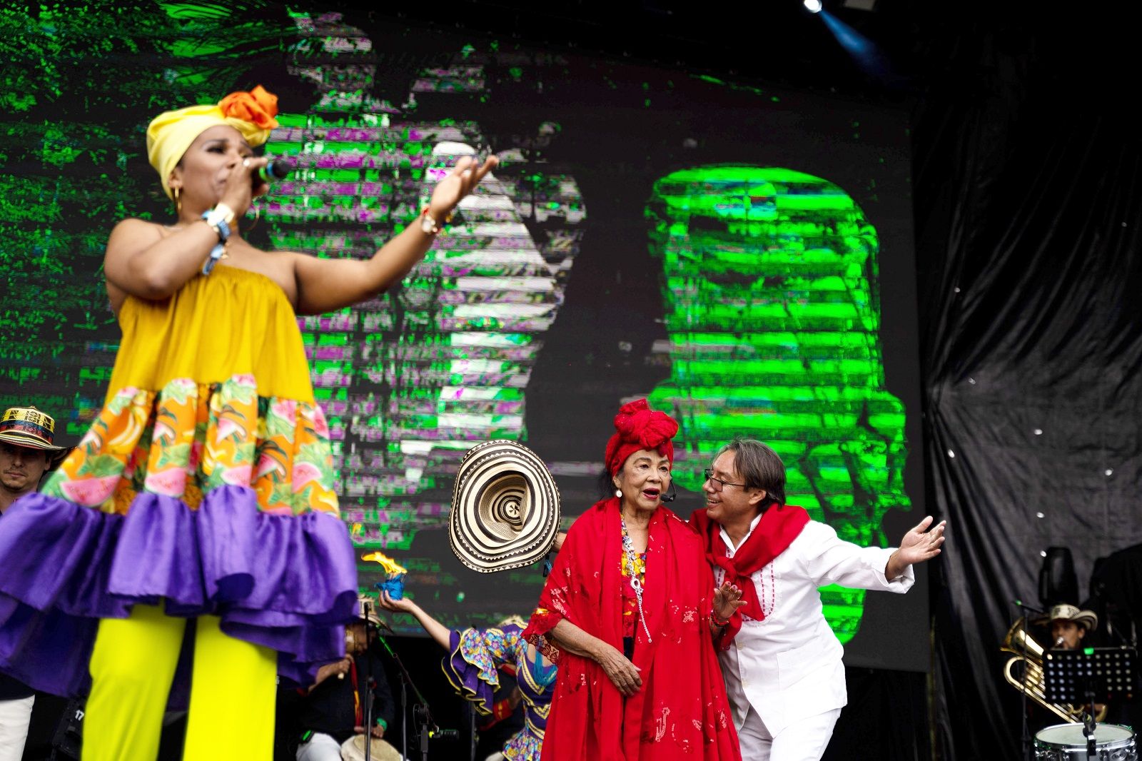 Totó La Momposina, en concierto en el Festival Cordillera de Bogotá, el 24 de septiembre de 2022. PABLO DAVID GUTIÉRREZ