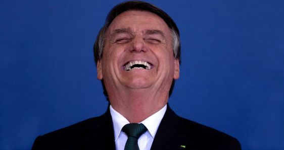 El presidente de Brasil, Jair Bolsonaro, en Palacio de Planalto, en Brasilia, el 20 de junio de 2022. EFE/JOEDSON ALVES