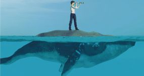 Ilustración del libro 'En el vientre de la ballena', de Diego Moldes. GALAXIA GUTENBERG