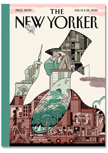 Portada de 'The New Yorker' de febrero de 2021 con ilustración de Sergio García.