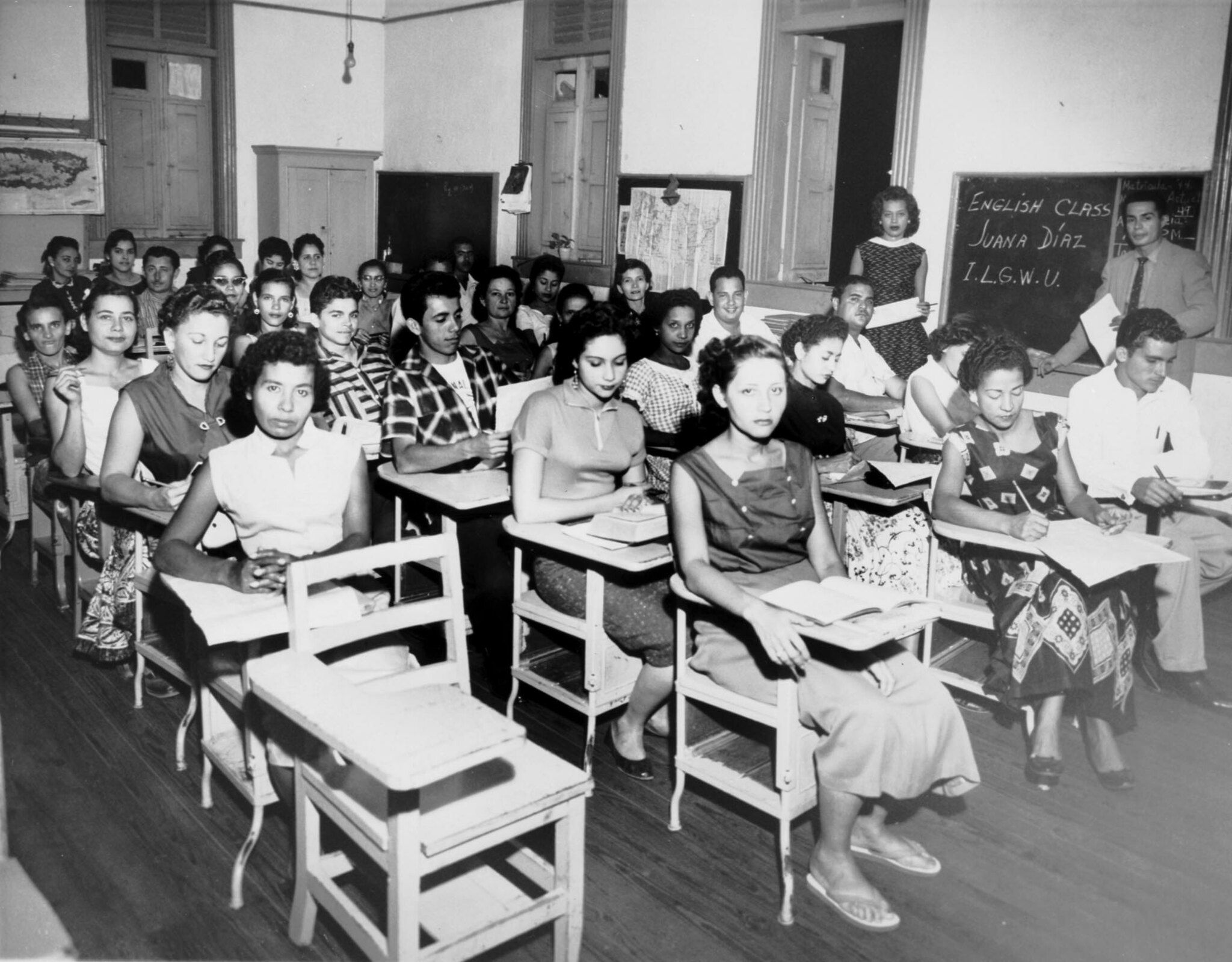 Clase de inglés en Puerto Rico, en 1968. FLICKR/KHEEL CENTER BAJO LICENCIA CC BY 2.0