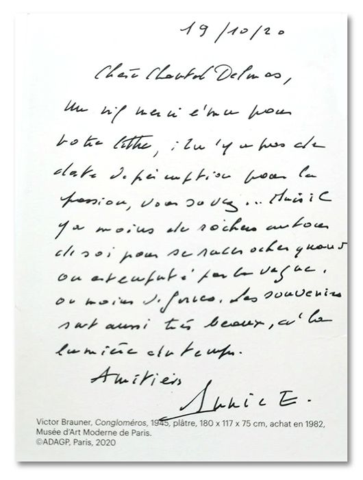 Carta de la escritora francesa Annie Ernaux, Premio Nobel de Literatura 2022. Carta de la escritora francesa Annie Ernaux, Premio Nobel de Literatura 2022.