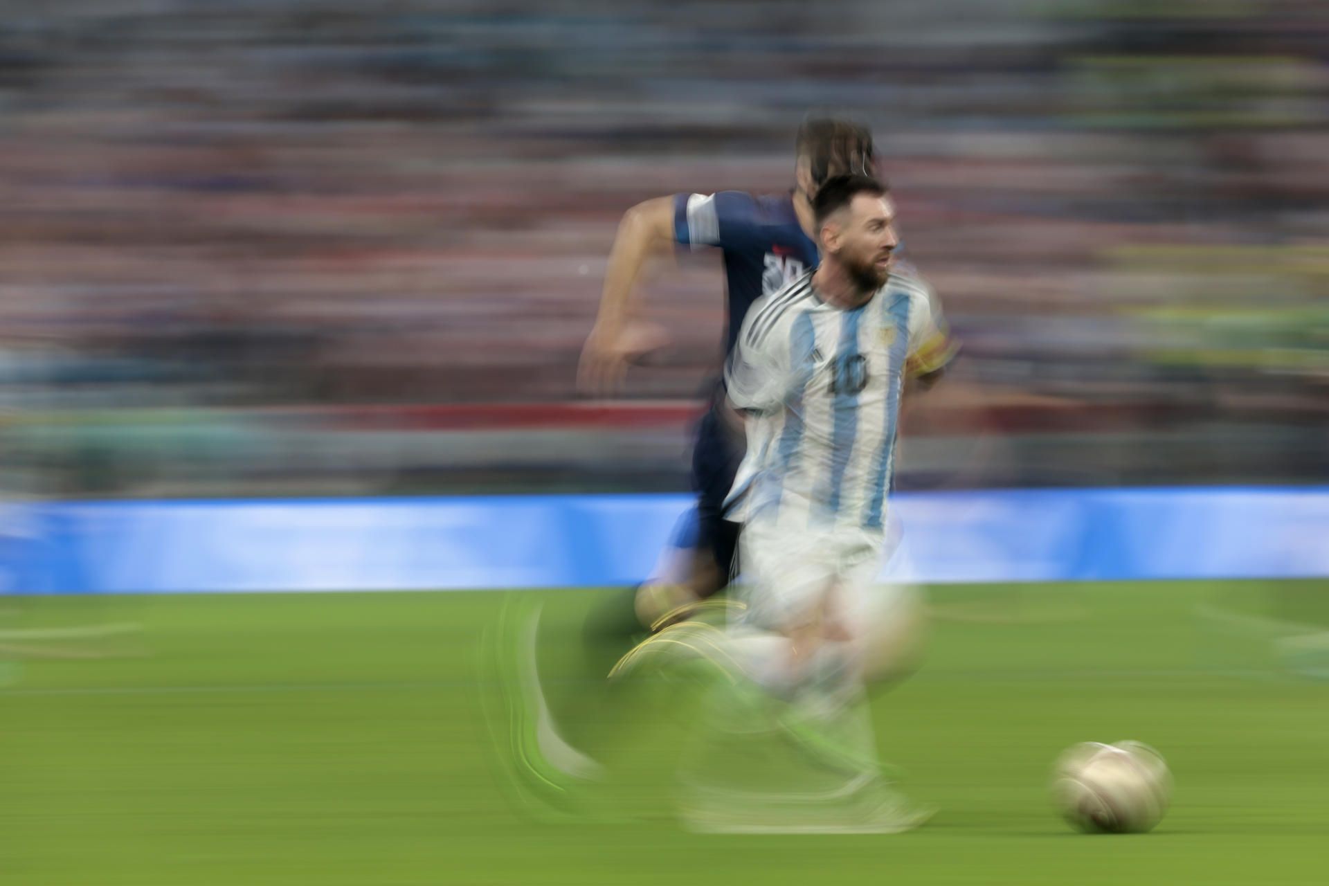 Leo Messi, en la semifinal de Argentina contra Croacia del Mundial de Fútbol de Qatar 2022. EFE/JUAN IGNACIO RONCORONI