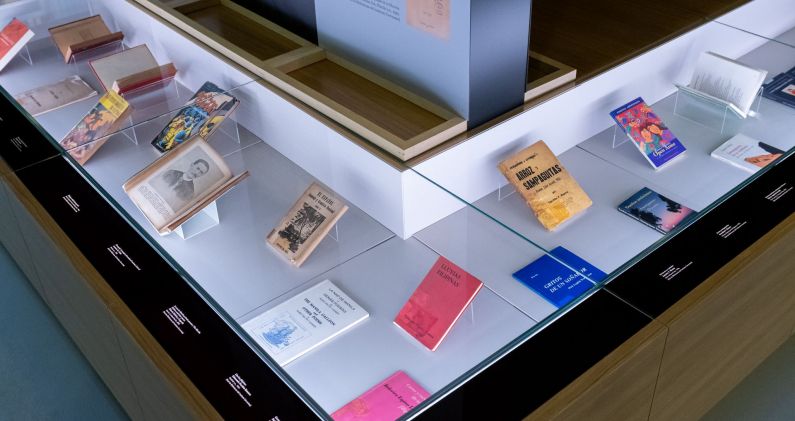Vitirina de la exposición 'Na linia secreto del horizonte', en el Instituto Cervantes de Madrid. INSTITUTO CERVANTES Vitirina de la exposición 'Na linia secreto del horizonte', en el Instituto Cervantes de Madrid. INSTITUTO CERVANTES