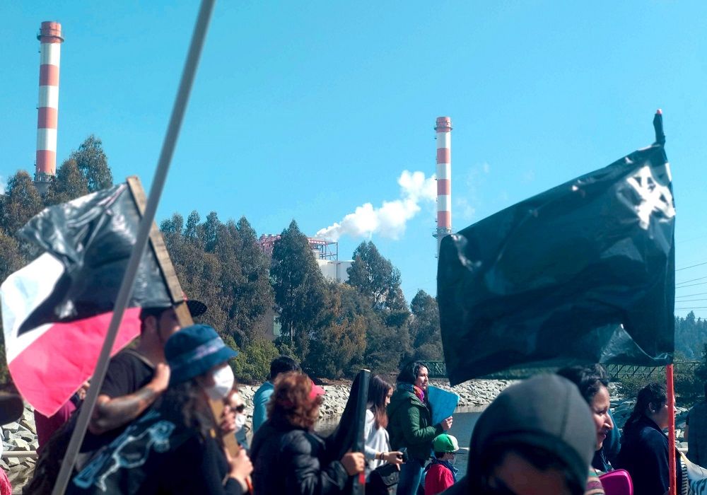 Protesta contra la contaminación en la zona de sacrificio de Quintero Puchuncaví, Chile, e 8 de septiembre de 2018. JAVIERA TAPIA FLORES