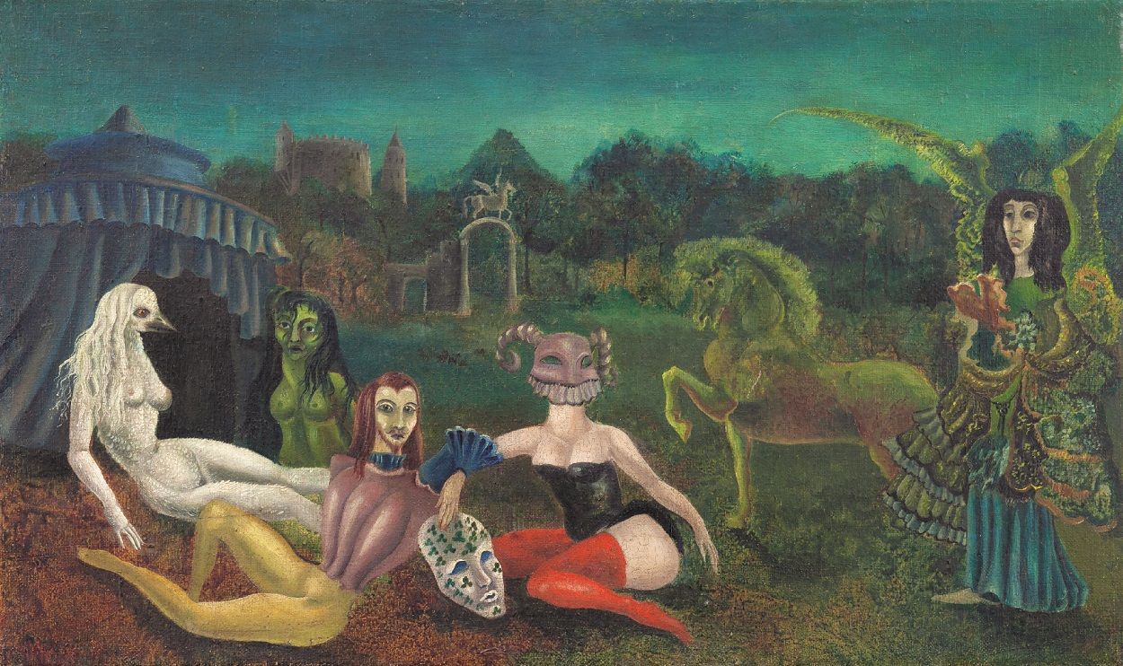 Detalle de 'Down Below', de Leonora Carrington (1940). Colección particular Mia Kim. © ESTATE OF LEONORA CARRINGTON/VEGAP, MADRID, 2023