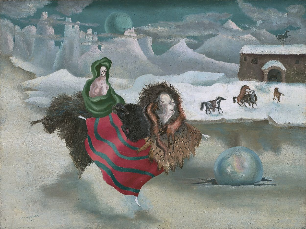 'La joie de patinage', de Leonora Carrington (1941). Colección Pérez Simón, México. Cortesía Christie’s Nueva York. © ESTATE OF LEONORA CARRINGTON/VEGAP, MADRID, 2023