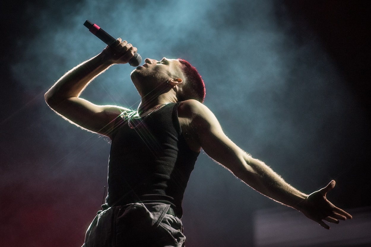 El rapero argentino Wos, en concierto en el estadio Uno de La Plata, el 16 de diciembre de 2022. IRISH SUÁREZ