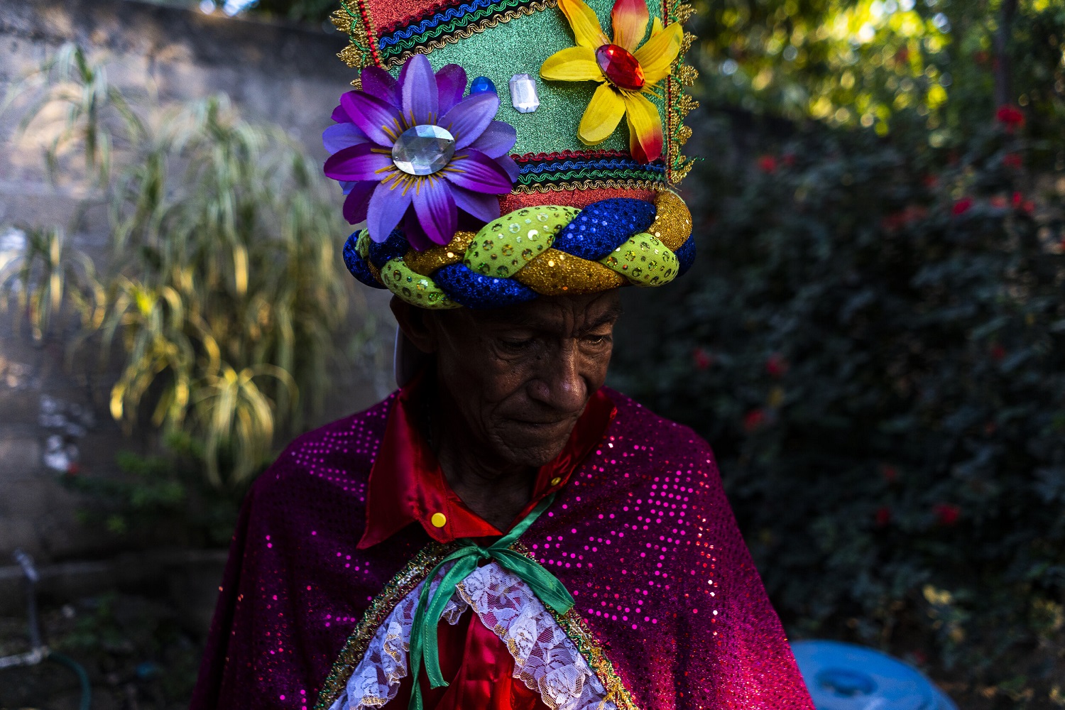 Participante de la Danza del Congo de Baranoa, en el carnaval de Barranquilla. CHARLIE CORDERO