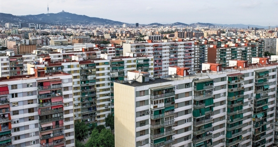 Edificios de viviendas en el área metropolitana de Barcelona. AMB