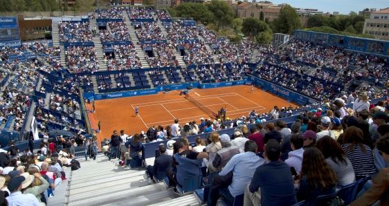 Partido del Open Banc Sabadell en el Real Club de Tenis Barcelona, el 16 de abril. SERGIO CARMONA/QUALITY SPORT IMAGES