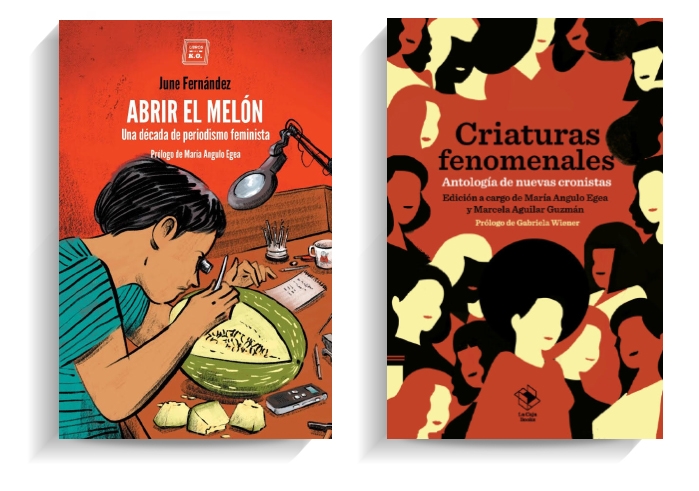 Portadas de los libros 'Abrir el melón' y 'Criaturas fenomenales'.