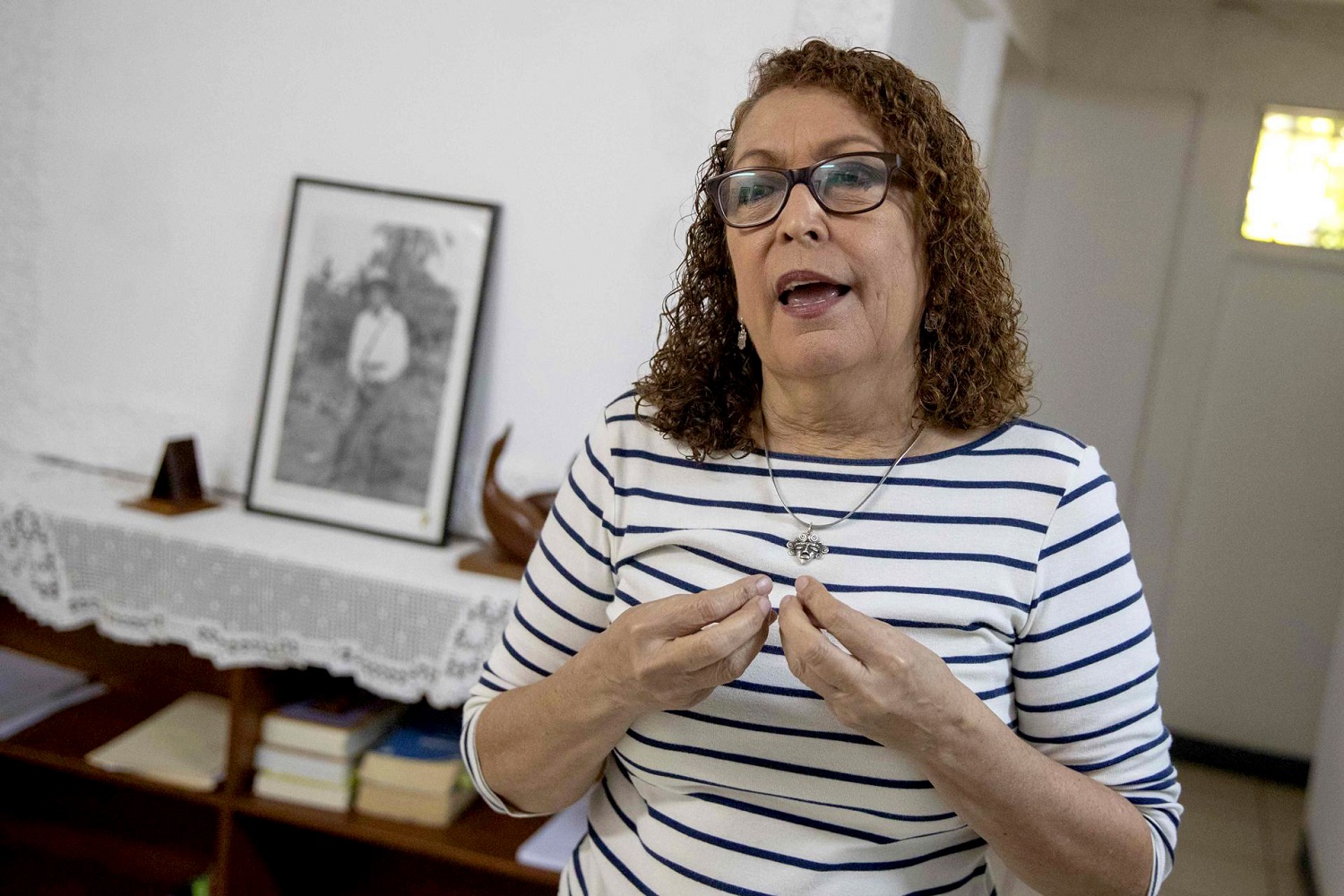 La exguerrillera nicaragüense Mónica Baltodano. EFE/JORGE TORRES
