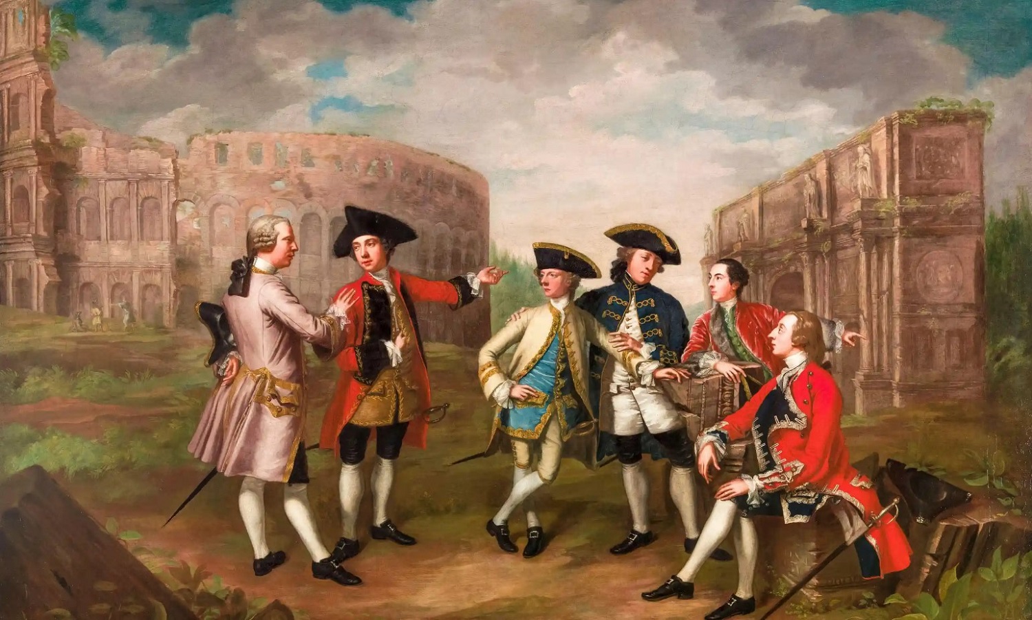 Caballeros británicos de viaje en Roma, pintura de Katharine Read, c. 1750. ARCHIVO