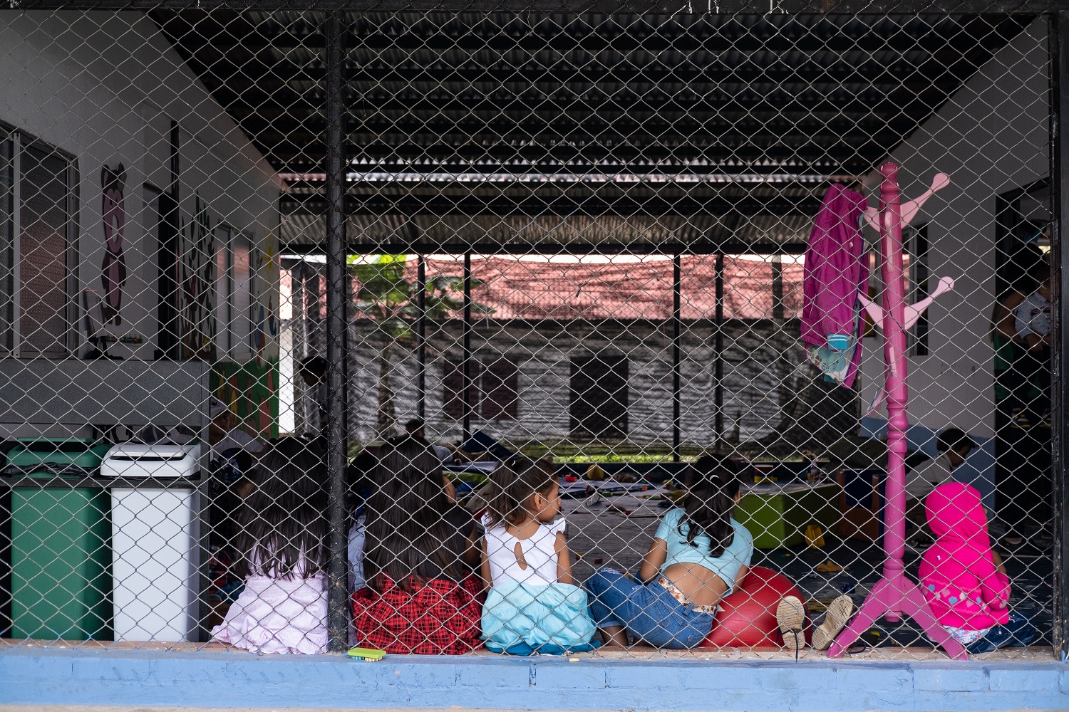 Hijas de firmantes de paz en el Jardín Infantil Marianitos del ETCR Mariana Páez de Mesetas, Colombia. MARIO TORO QUINTERO