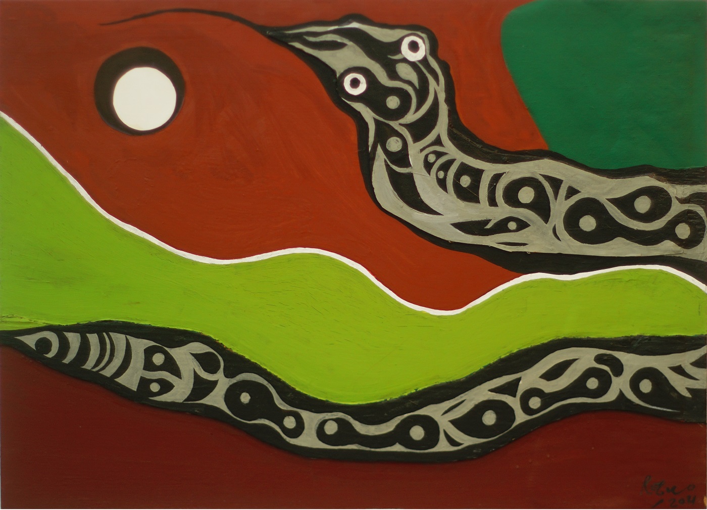 Detalle de 'Culebra de ida y vuelta', de Régulo Pérez (2021). DIEGO TORRES PANTIN