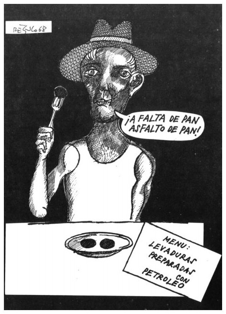 Caricatura de Régulo Pérez, 1968. ARCHIVO