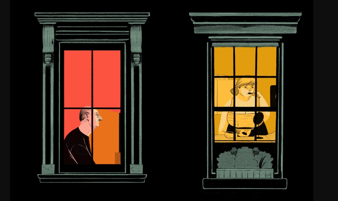 Ilustración de Laura Pérez para la serie 'Solo asesinatos en el edificio'. HULU Ilustración de Laura Pérez para la serie 'Solo asesinatos en el edificio'. HULU