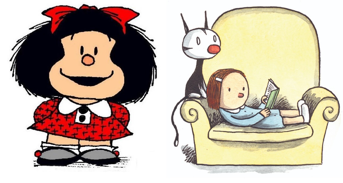 Mafalda, de Quino; y Enriqueta yFellini, de Liniers. LUMEN/RESERVOIR BOOKS Mafalda, de Quino; y Enriqueta yFellini, de Liniers. LUMEN/RESERVOIR BOOKS