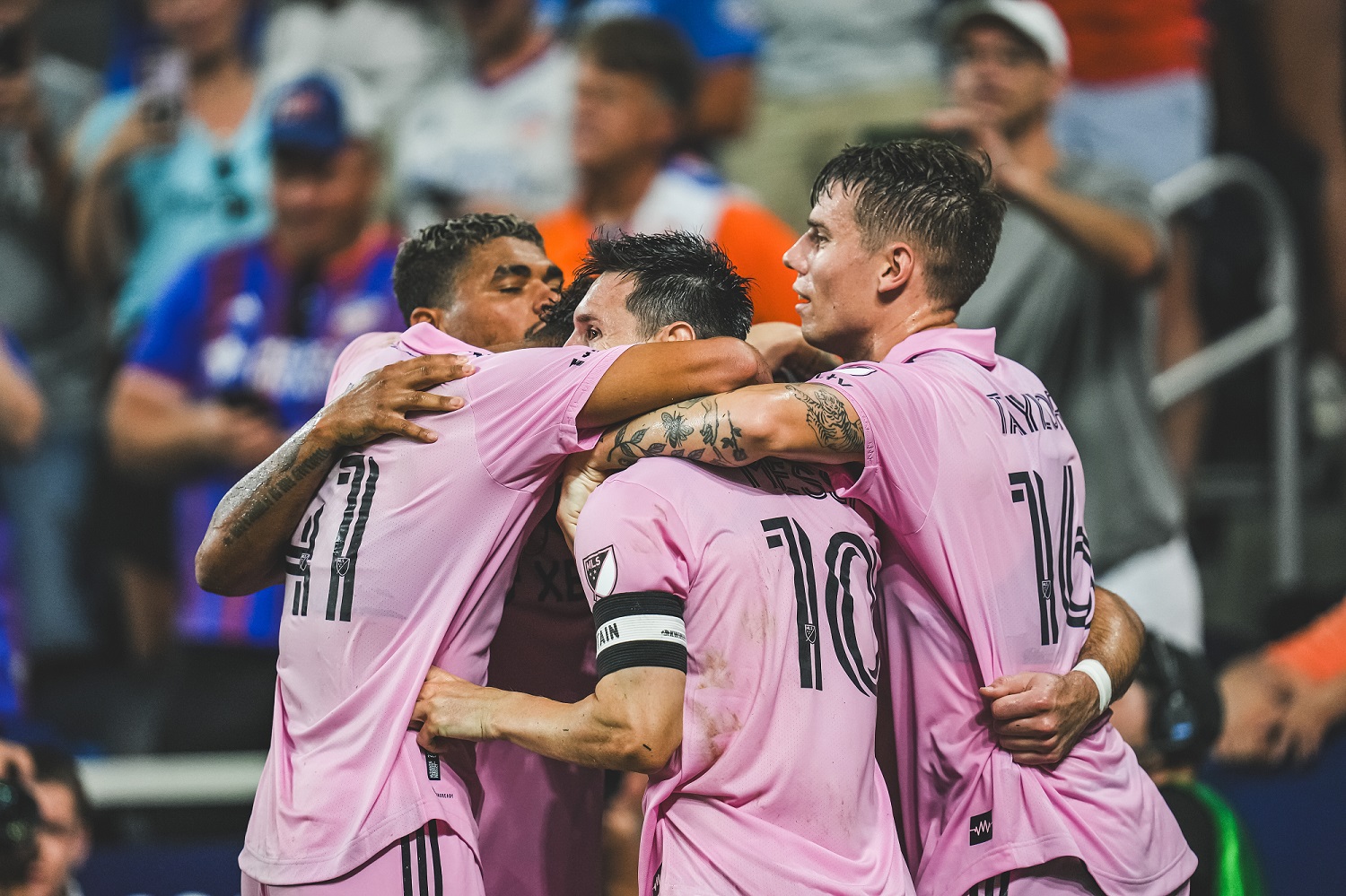 Messi celebra un gol en el partido FC Cincinnati - Inter Miami, 23 de agosto de 2023. INTER MIAMI Messi celebra un gol en el partido FC Cincinnati - Inter Miami, 23 de agosto de 2023. INTER MIAMI