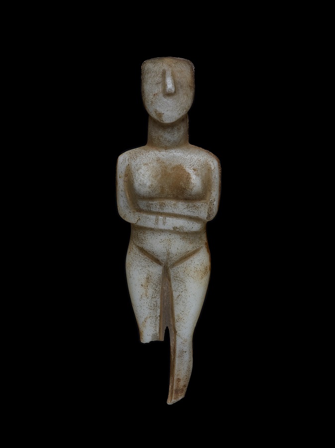 Figura femenina de mármol de Parián (Grecia), c. 2400-2500 a. C. BRITISH MUSEUM
