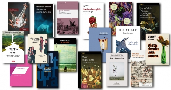 Algunos de los libros de autores latinoamericanos publicados en la ‘rentrée’ editorial. ELENA CANTÓN
