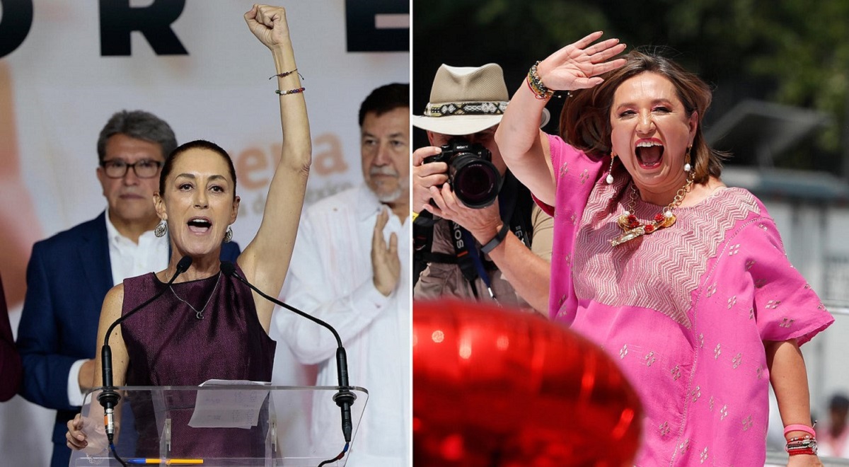 Claudia Sheinbaum (i) y Xóchitl Gálvez (d), aspirantes a ser la primera mujer presidenta de México. EFE/JOSÉ MÉNDEZ/MARIO GUZMÁN