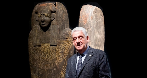 El empresario Jordi Clos, presidente del grupo hotelero Derby, en el Museo Egipcio de Barcelona. ARCHIVO CLOS