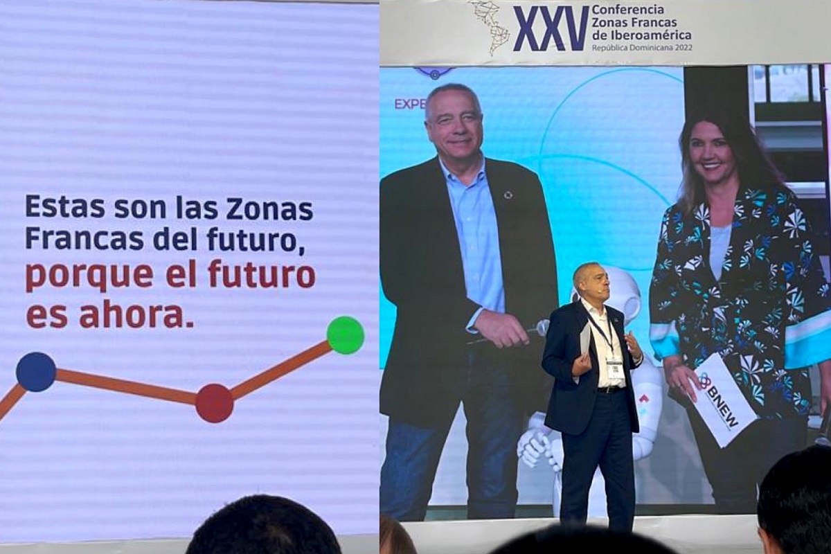 Pere Navarro, en la Conferencia de Zonas Francas de Iberoamérica de 2022 en República Dominicana CZFBCN