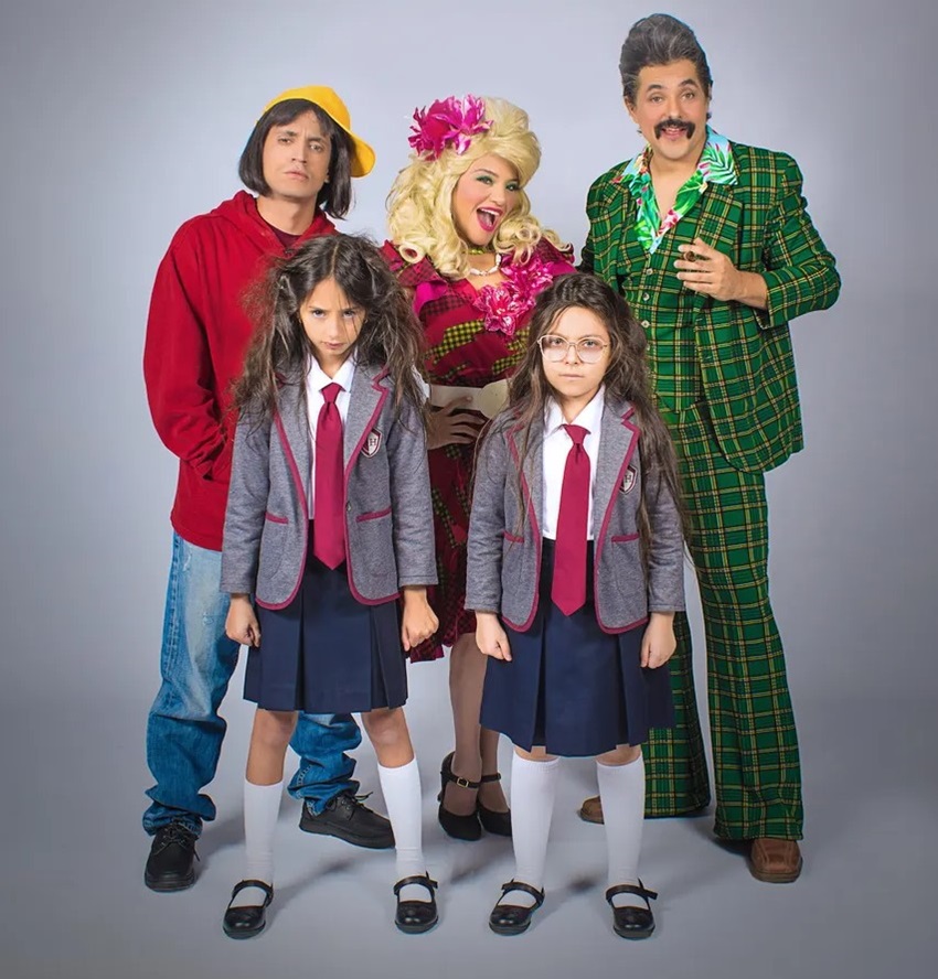 La familia Wormwood, en 'Matilda, el musical'. CLAS PRODUCCIONES