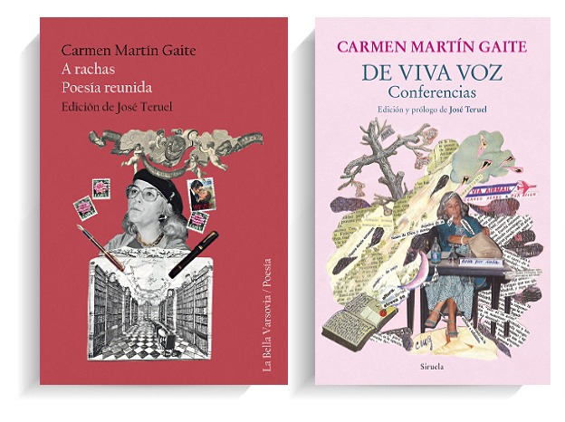 Portadas de los libros A rachas y De viva voz de Carmen Martín Gaite. LA BELLA VARSOVIA/SIRUELA Portadas de los libros A rachas y De viva voz de Carmen Martín Gaite. LA BELLA VARSOVIA/SIRUELA