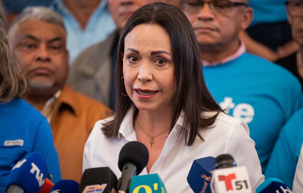 María Corina Machado, líder del movimiento opositor en Venezuela. EFE/RAYNER PEÑA R.