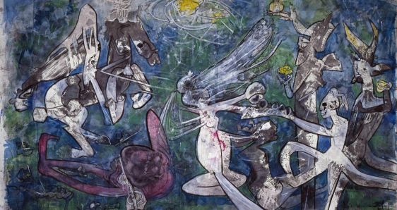 'Munda y desnuda, la libertad contra la opresión', Roberto Matta (1986). MUSEO REINA SOFÍA