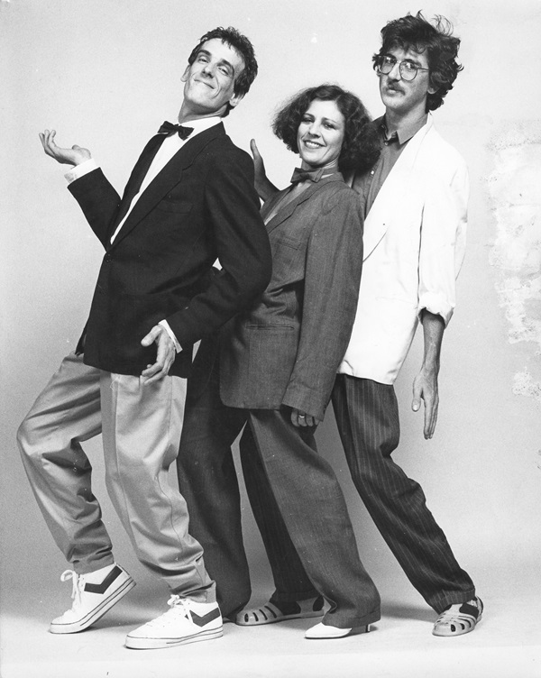 Luis A. Spinetta, Renata Schussheim y Charly García, en 1984. JORGE FISBEIN