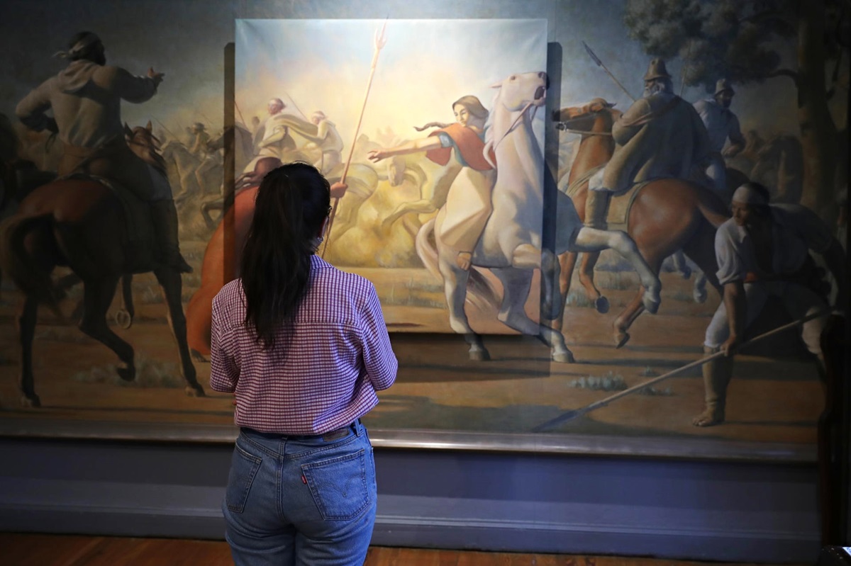 La exposición 'Libertadoras. Las mujeres de la revolución', en la Casa Rivera del Museo Histórico Nacional de Uruguay, en Montevideo. EFE/ALEJANDRO PRIETO