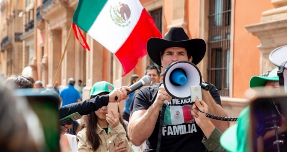 Eduardo Verástegui, político de la ultraderecha de México, en un mítin en Colima, en diciembre de 2023. INSTAGRAM @EDUARDOVERASTEGUI