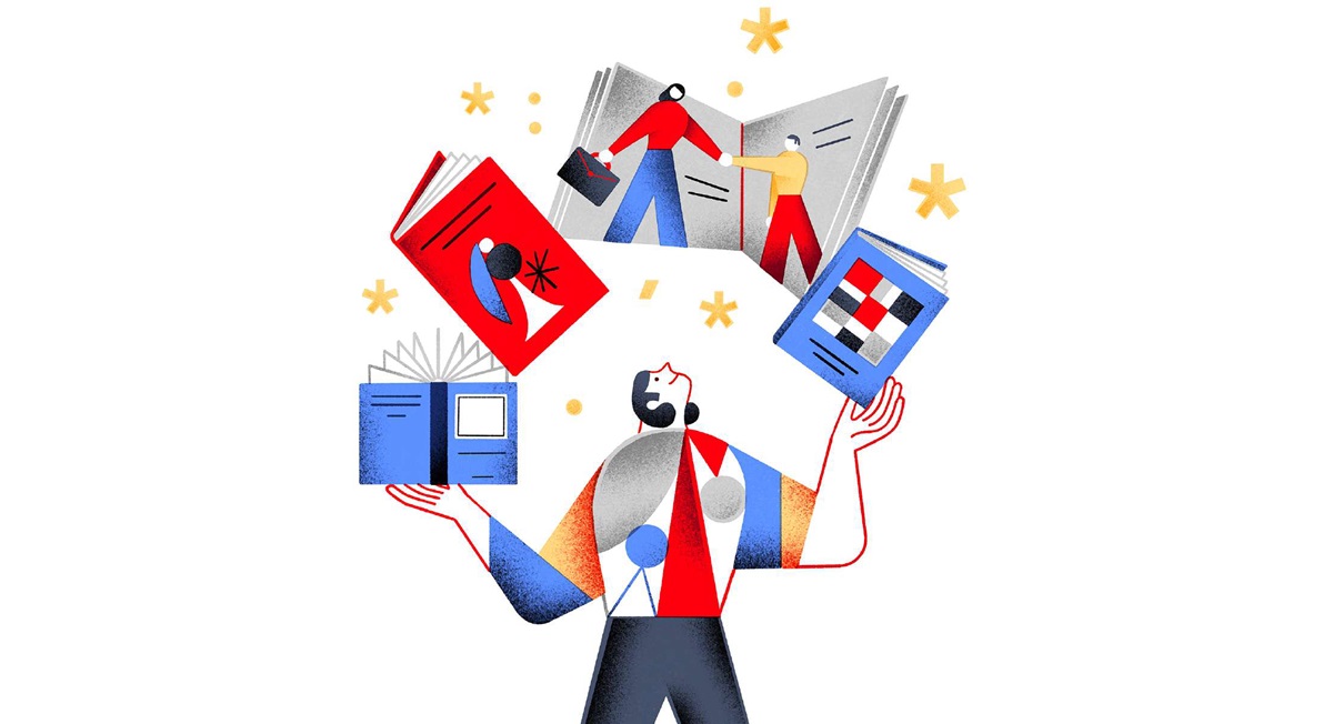 Detalle de la ilustración de Malota para el cartel de Liber 2024. LIBER