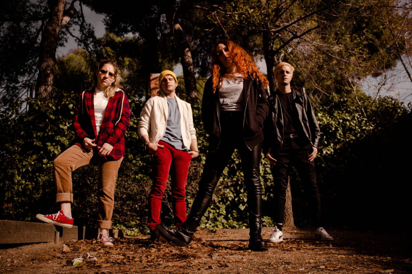 Miembros de Éxigo, el grupo de rock noventero ficticio que da vida al proyecto transmedia de Eduardo Sánchez Rugeles. ESTEFANÍA POMARES