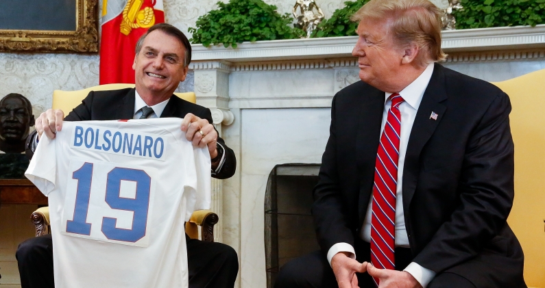 Jair Bolsonaro junto a Donald Trump en la Casa Blanca, durante su visita oficial en 2019. ISAC NÓBREGA / PR