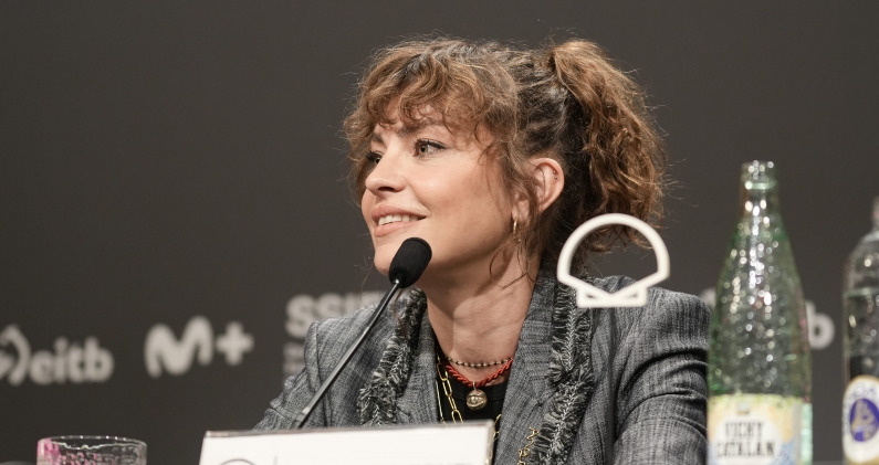 Dolores Fonzi durante la presentación de Belén en el Festival de San Sebastián, donde la película tuvo su estreno internacional. JORGE FUEMBUENA